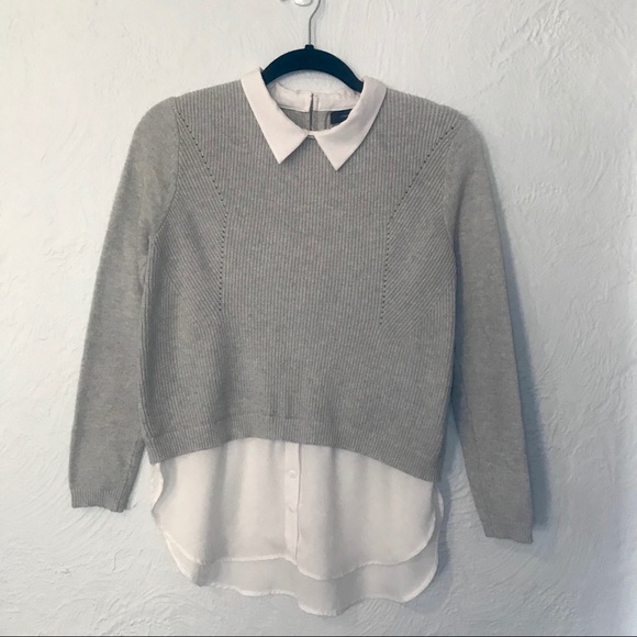 Atmosphere Layered Sweater With Collar 